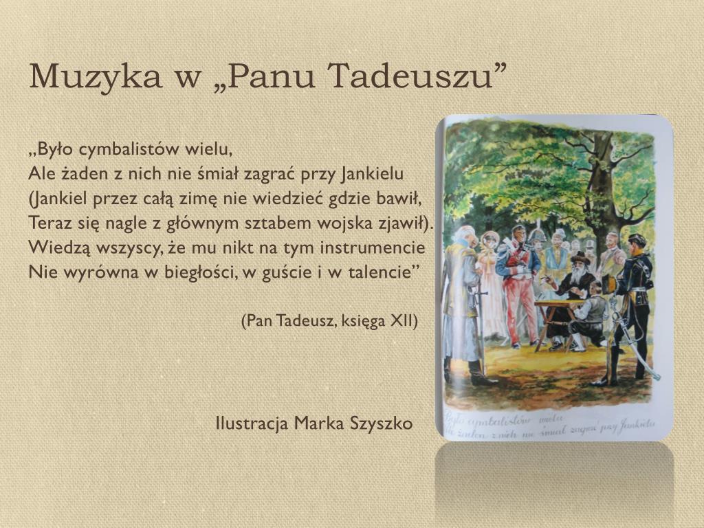 Obyczaje W Panu Tadeuszu Scenariusz Lekcji PPT - „Pan Tadeusz” Adama Mickiewicza PowerPoint Presentation, free