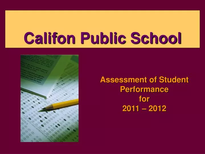PPT Califon Public School PowerPoint Presentation, free download ID