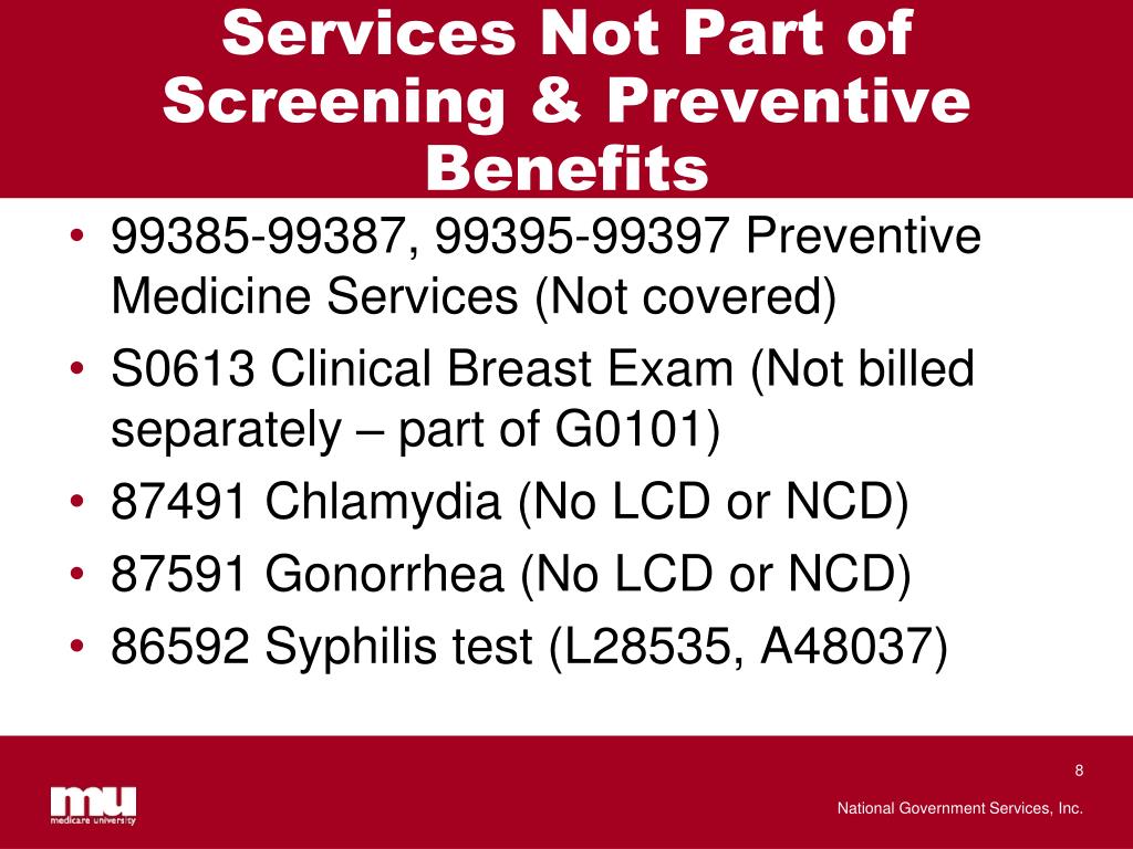 PPT Medicare Screening & Preventive Services PowerPoint Presentation