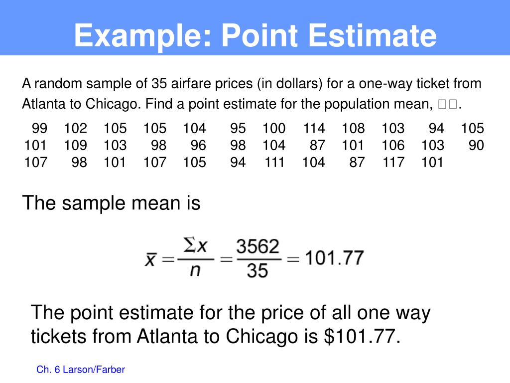 PPT Point Estimate PowerPoint Presentation Free Download ID 2964605