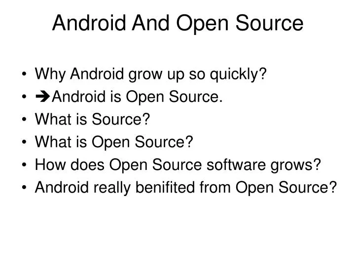 android and open source n.