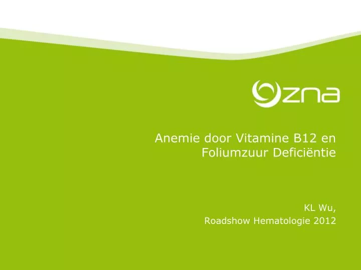 Productiviteit Niet genoeg Voorstel PPT - Anemie door Vitamine B12 en Foliumzuur Deficiëntie PowerPoint  Presentation - ID:2965150