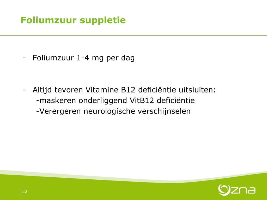 PPT - Anemie door Vitamine B12 en Foliumzuur Deficiëntie PowerPoint  Presentation - ID:2965150