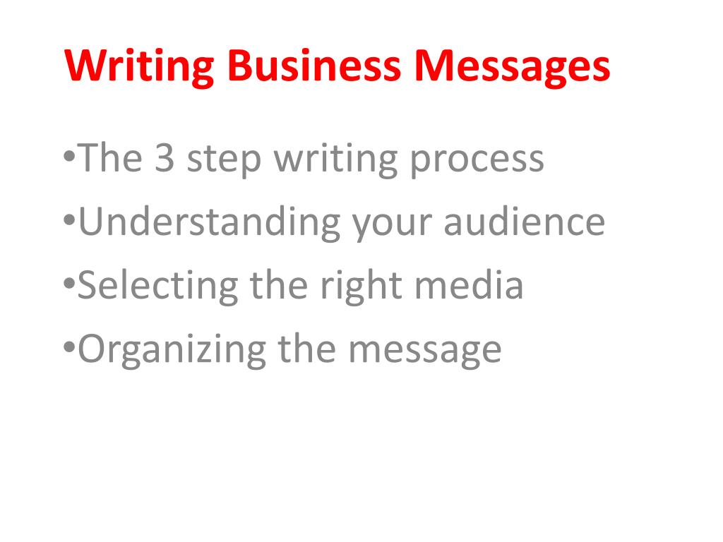 writing business messages ppt