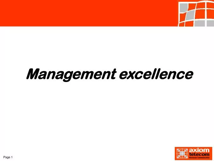 Ppt Management Excellence Powerpoint Presentation Free Download Id