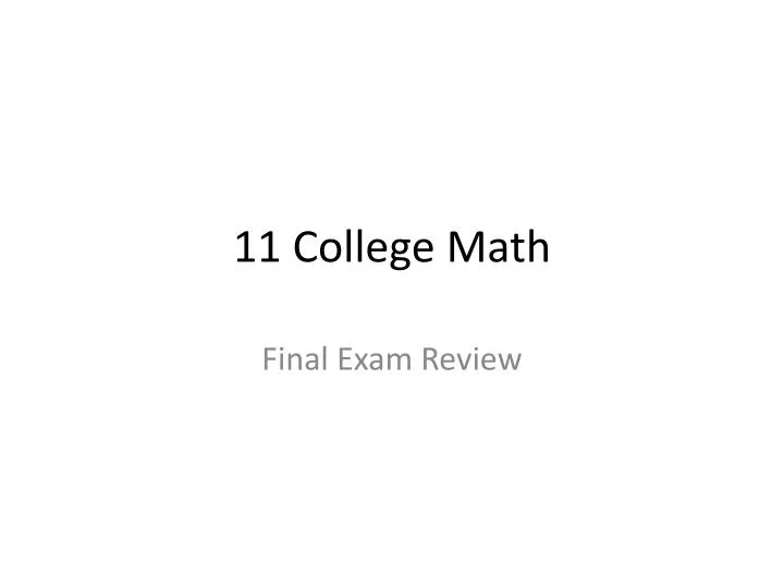 11 college math n.