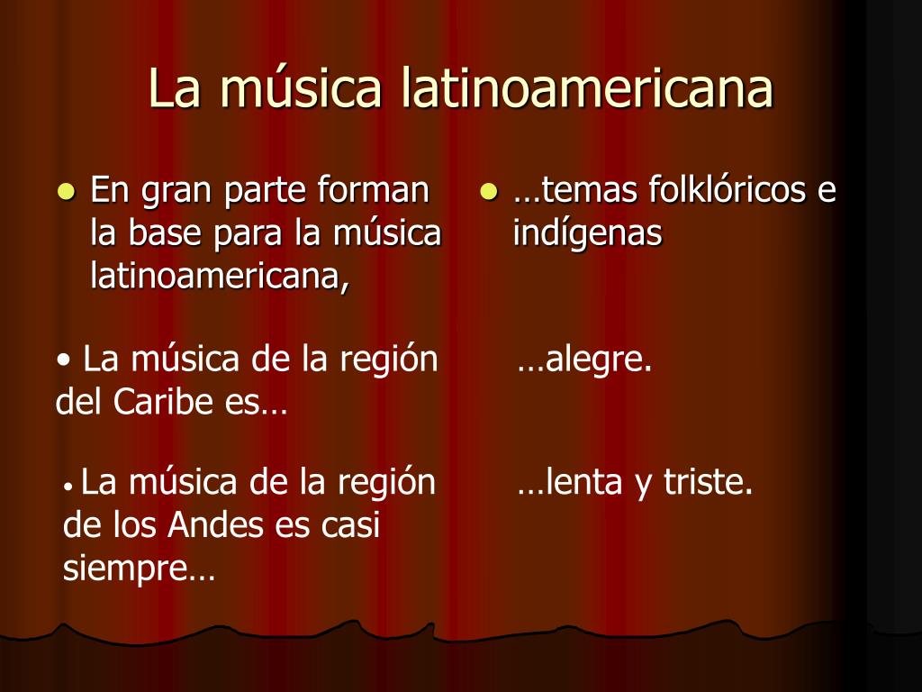 PPT - La música latinoamericana PowerPoint Presentation, free download -  ID:2966433