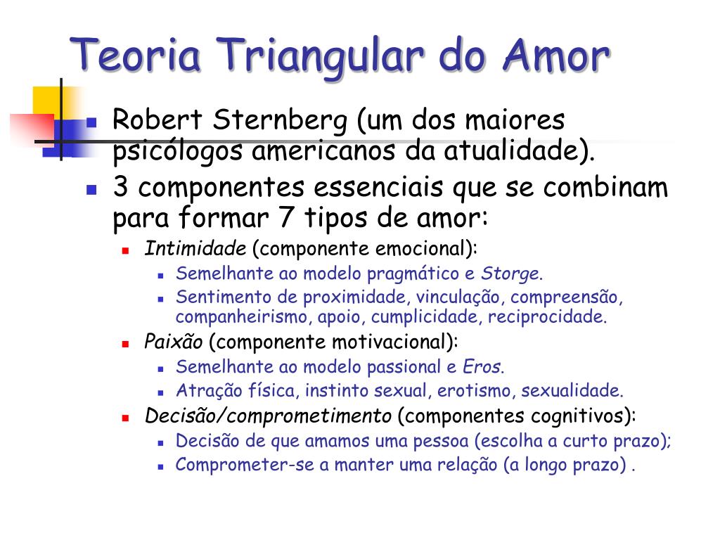 A Teoria Triangular do Amor