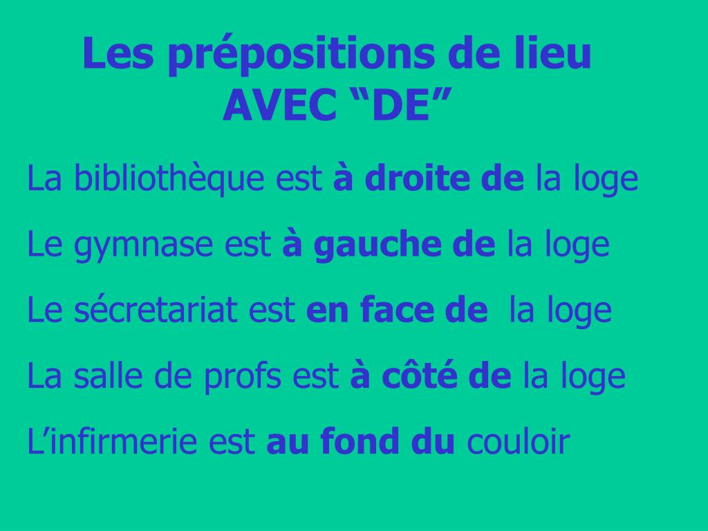 PPT - Les prépositions de lieu PowerPoint Presentation, free download ...