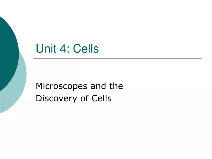 unit 4 cells n.