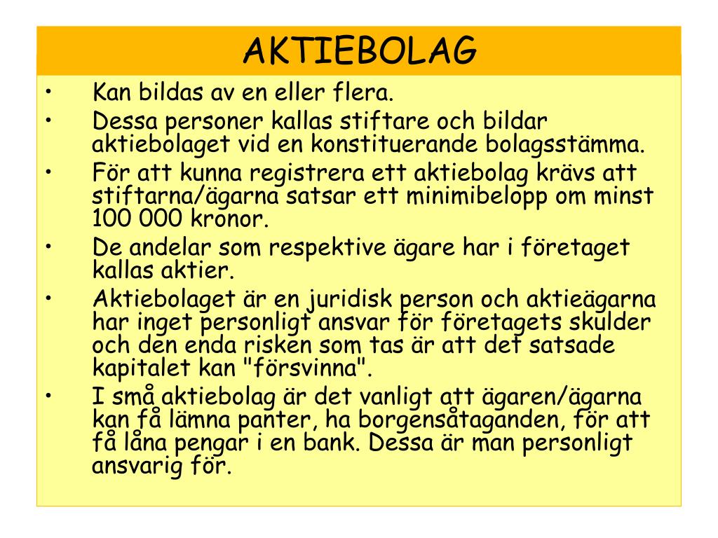 PPT - KURSPLANEN Processdagbok Starta-eget-mässan Företagsformer ...