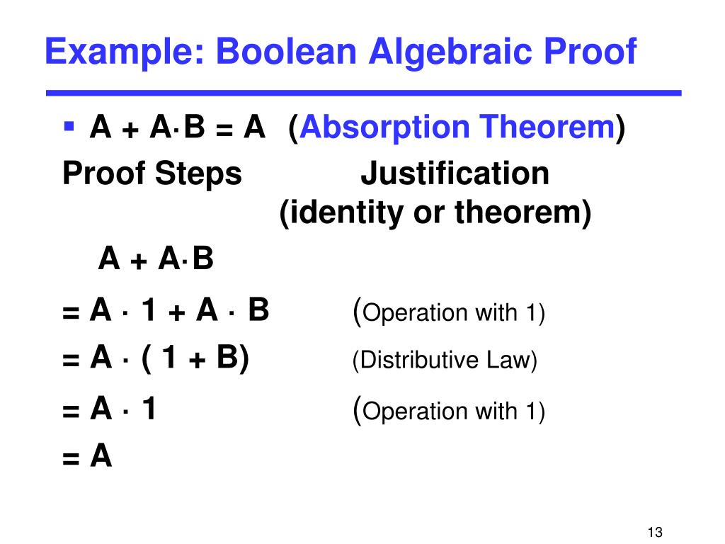 Boolean Algebra And Combinational Circuits