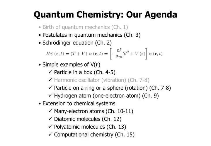 Chemistry help quantum mechanics