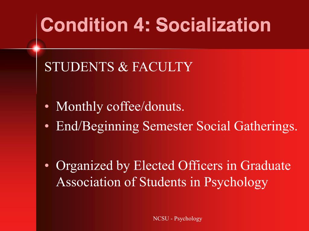 Ppt Condition 4 Socialization Powerpoint Presentation Free Download