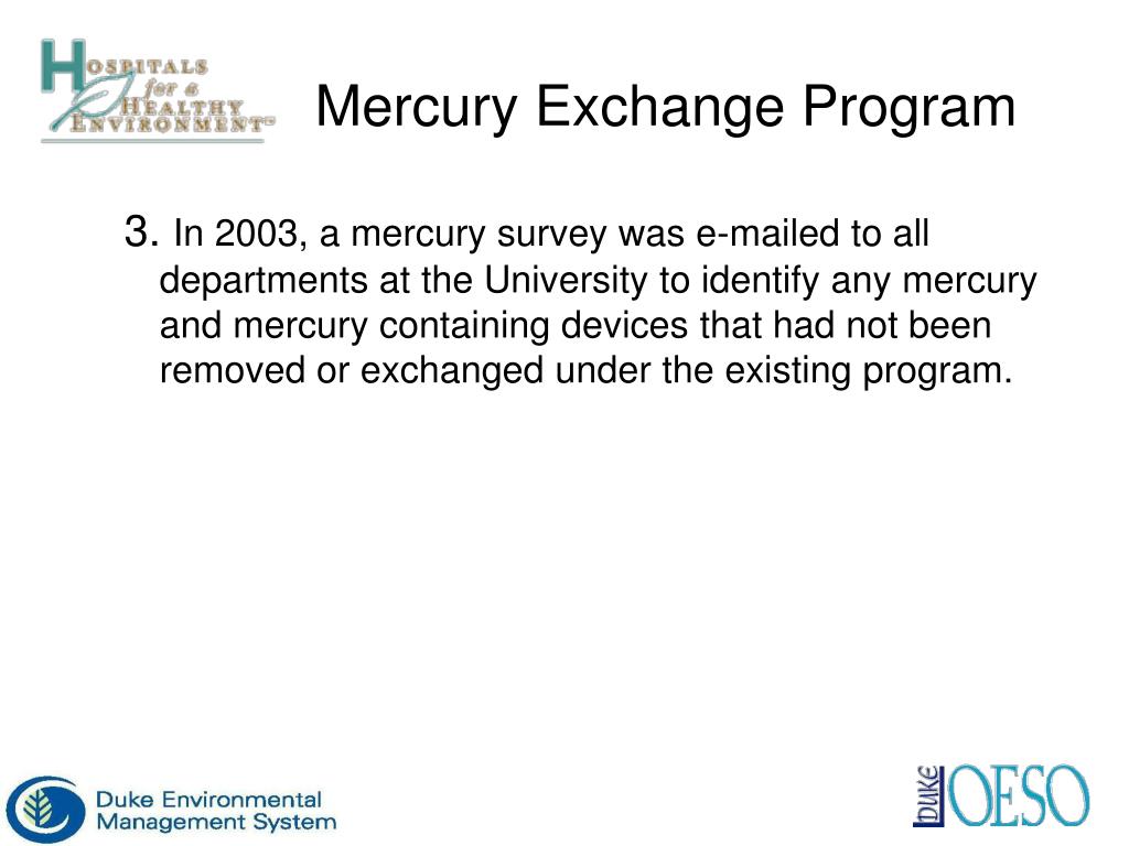 PPT Mercury Source Identification, Collection, and Management at