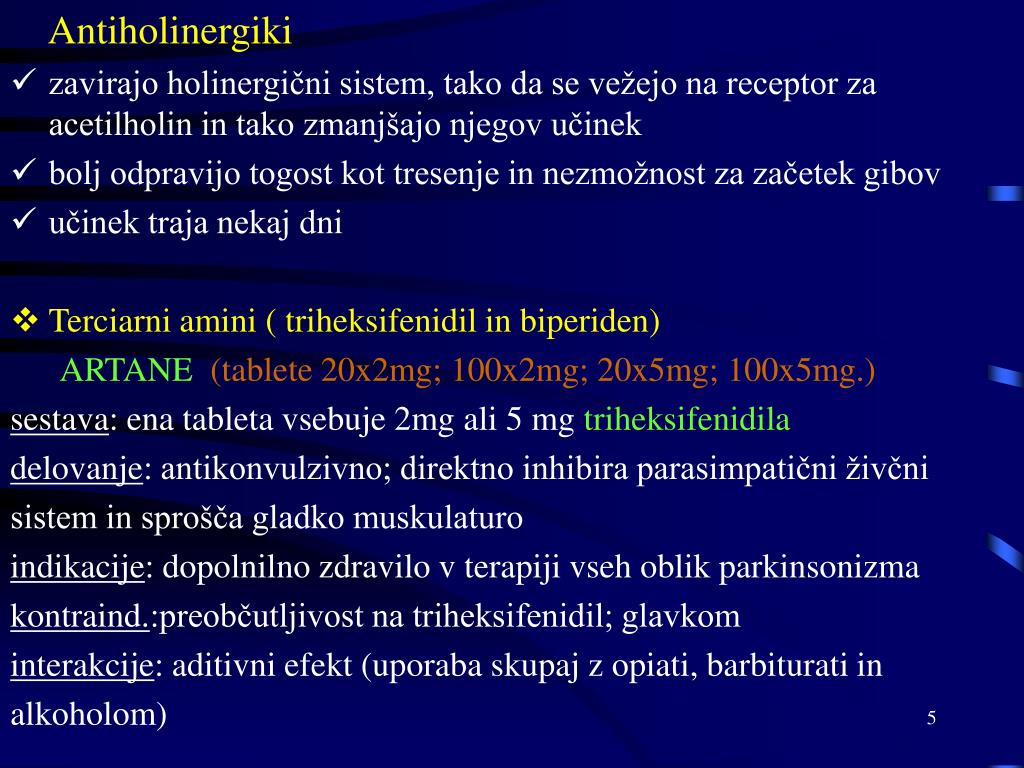 PPT - Lekarniška zbornica Slovenije Seminar iz farmakoterapije N –  Pripravki z delovanjem na živčevje PowerPoint Presentation - ID:2970293