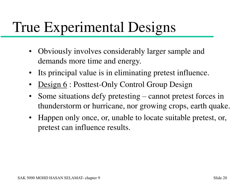 research paper using true experimental design