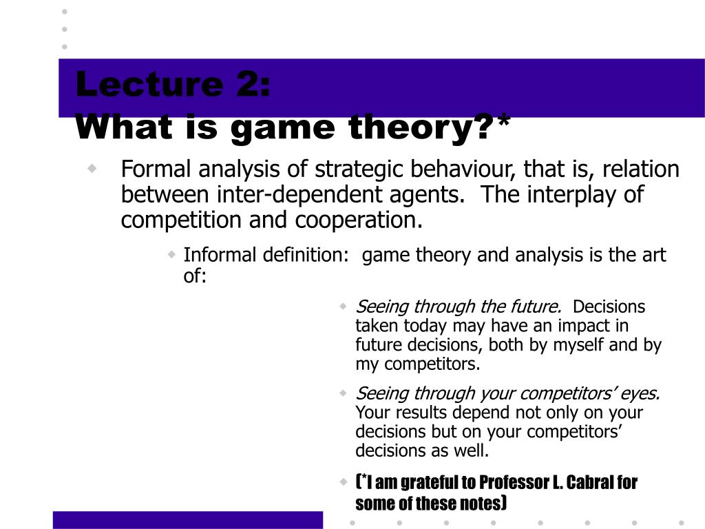 what is game theory case study