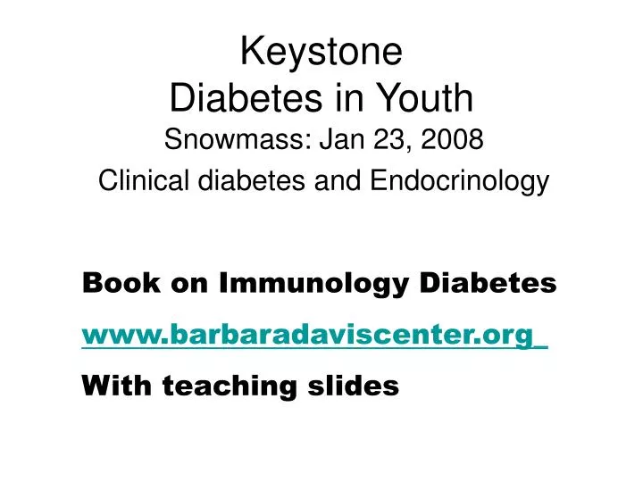 PPT Keystone Diabetes in Youth PowerPoint Presentation, free download