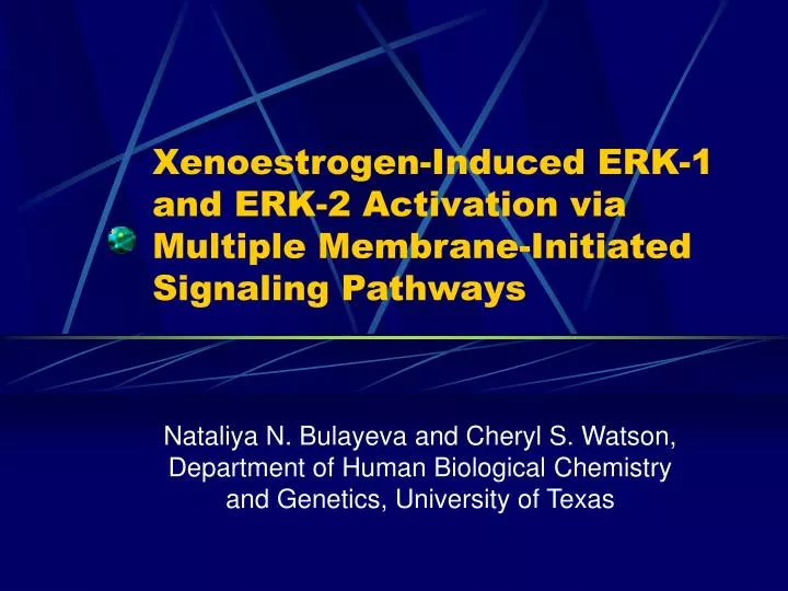 xenoestrogen induced erk 1 and erk 2 activation via multiple membrane initiated signaling pathways n.