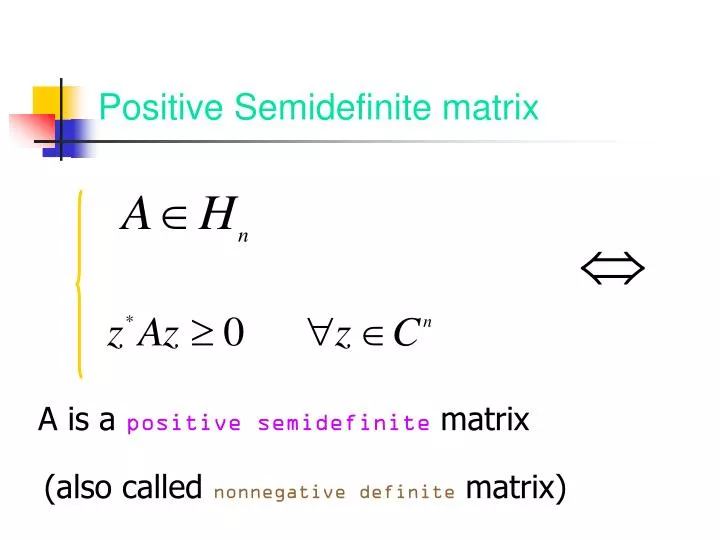 positive definite matrix positive definite matrix