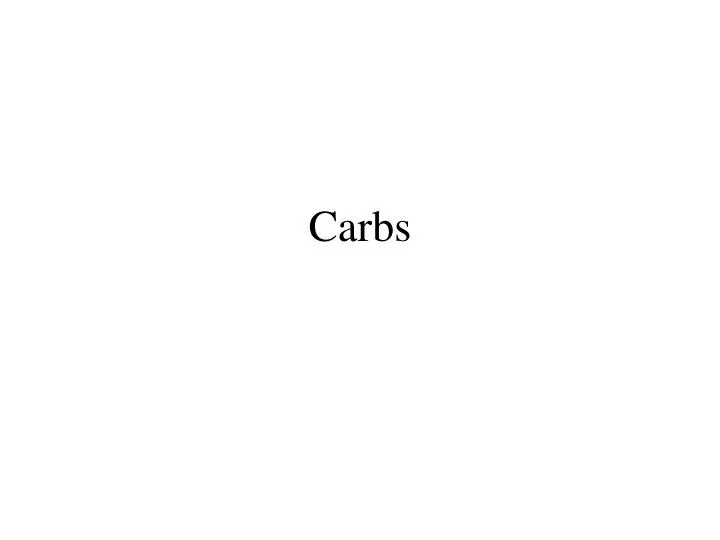 carbs n.