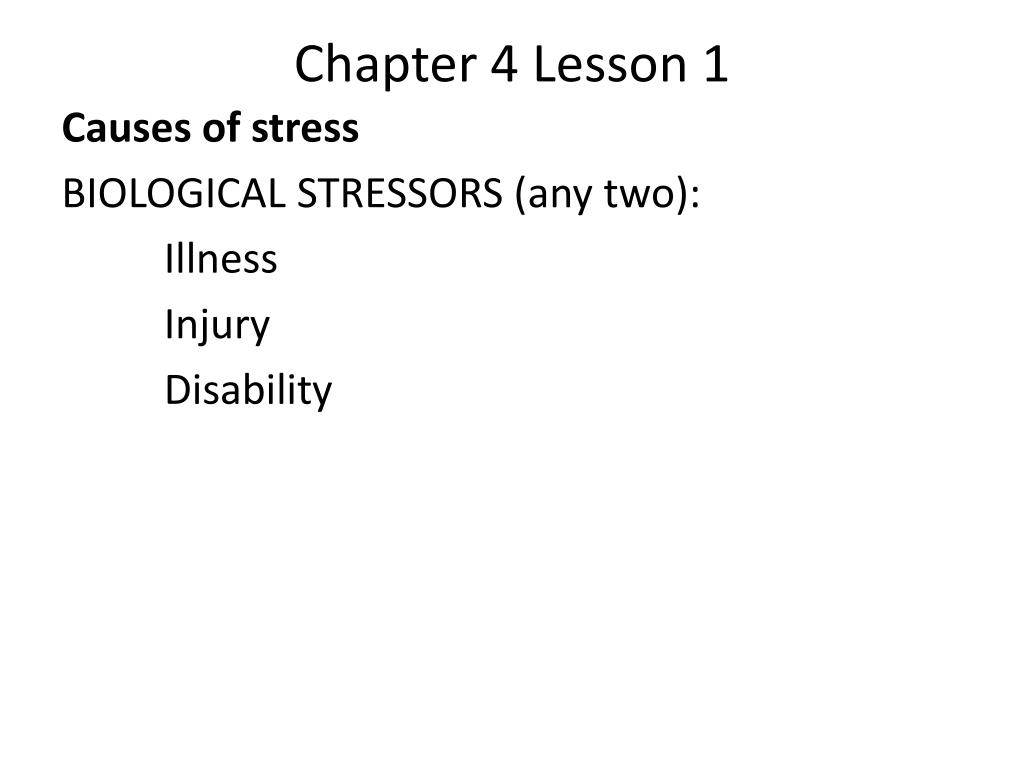 Ppt Chapter 4 Understanding Stress Powerpoint Presentation Free