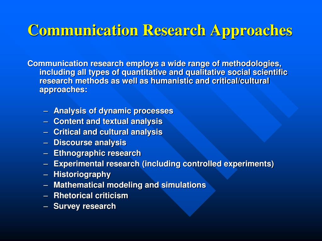 communication studies research method