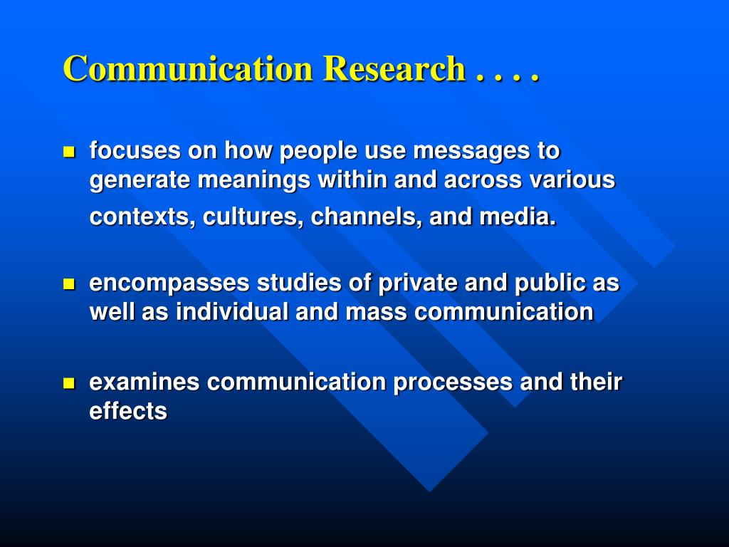 research study on communication