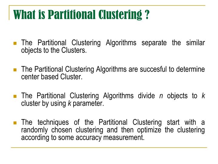 PARTITIONAL CLUSTERING EBOOK PARTITIONAL CLUSTERING EBOOK