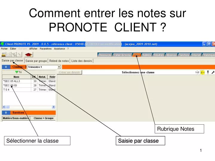 comment changer une note sur pronote