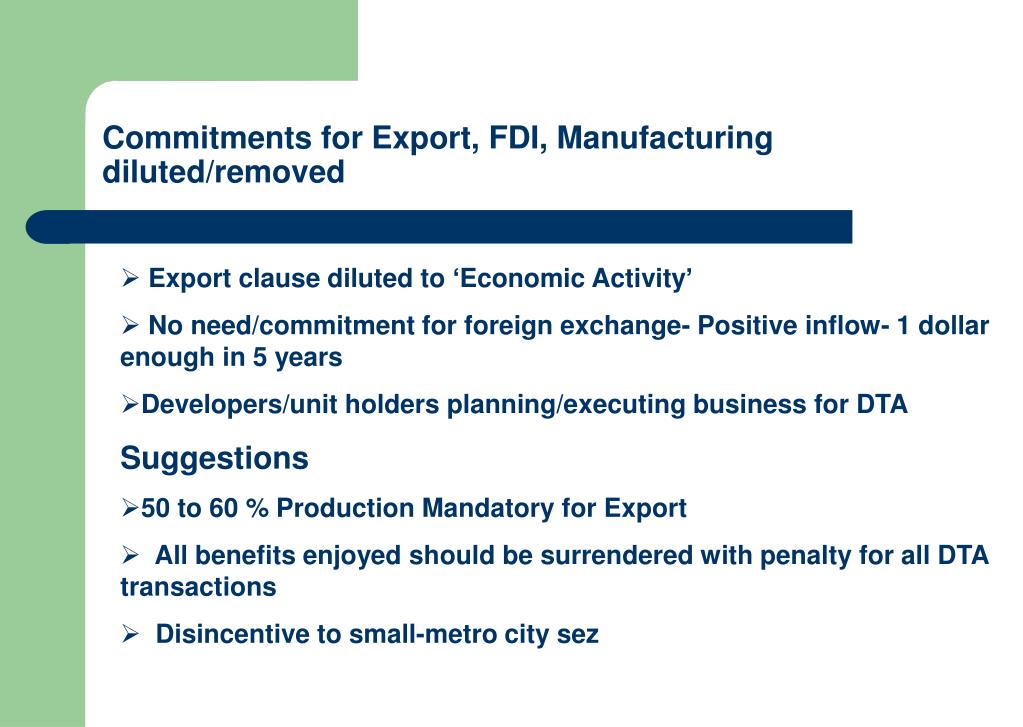 PPT - Special Economic Zones (SEZ) (Concept of Economic Development ...
