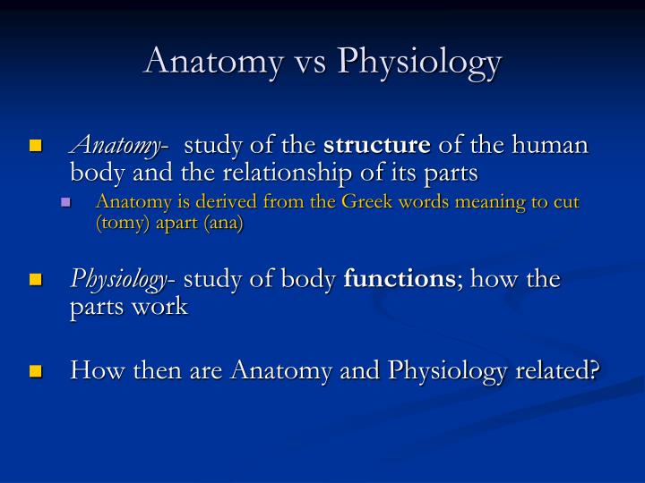 PPT Introduction to Anatomy & Physiology PowerPoint Presentation ID