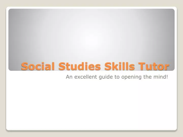 PPT Social Studies Skills Tutor PowerPoint Presentation, free download ID2973678