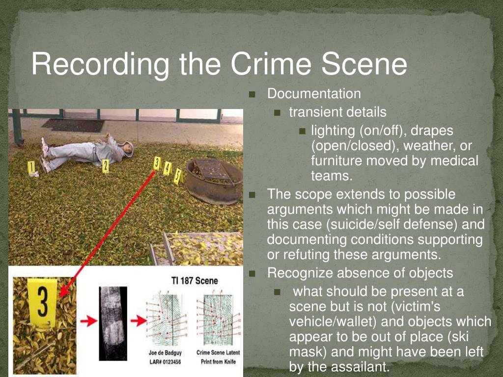 research about crime scenes