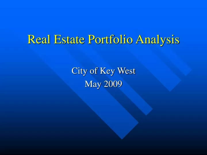 PPT Real Estate Portfolio Analysis PowerPoint Presentation, free