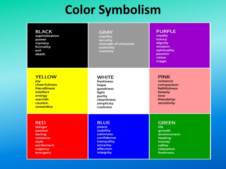 PPT - Color Symbolism Directions: Brainstorm a list of connotative ...