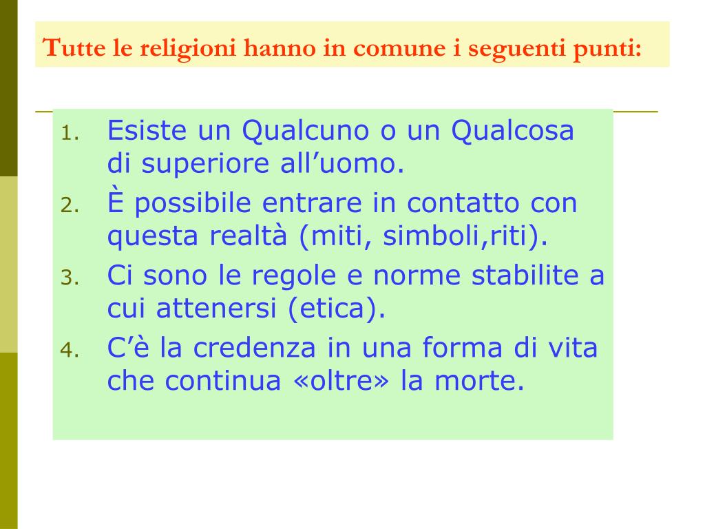 Differenza Tra Arianesimo E Cattolicesimo PPT - COS’HANNO IN COMUNE TUTTE LE RELIGIONI? PowerPoint Presentation