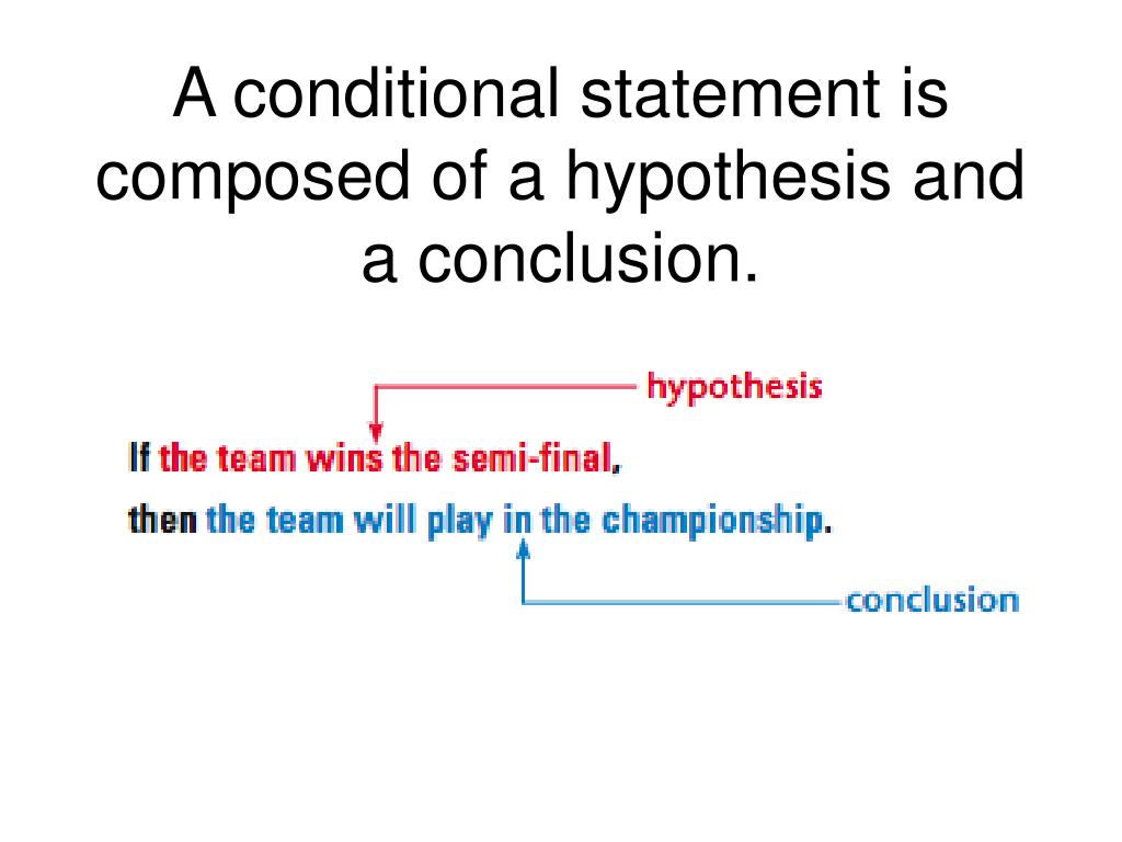 hypothesis and conclusion of the following conditional statement