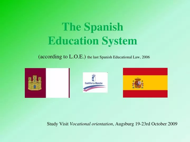 the spanish education system according to l o e the last spanish educational law 2006 n.