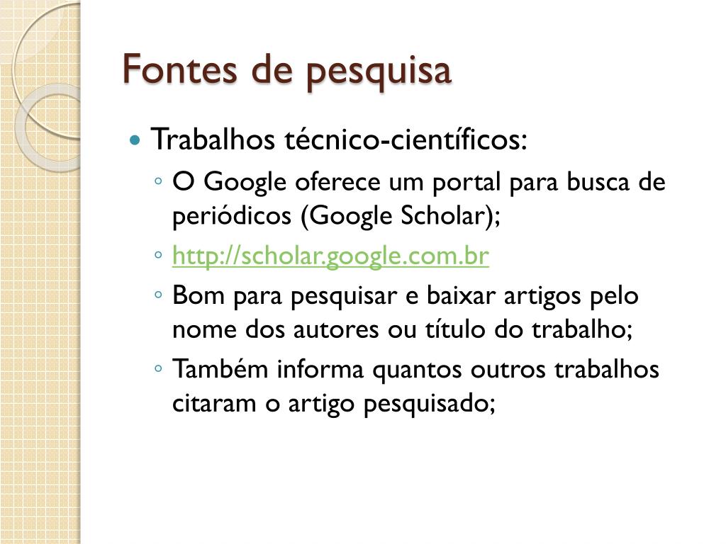 PPT - Uso da internet para pesquisa e aprendizado PowerPoint ...