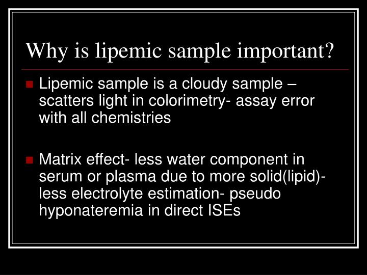 PPT Lipemic sample PowerPoint Presentation ID2974725