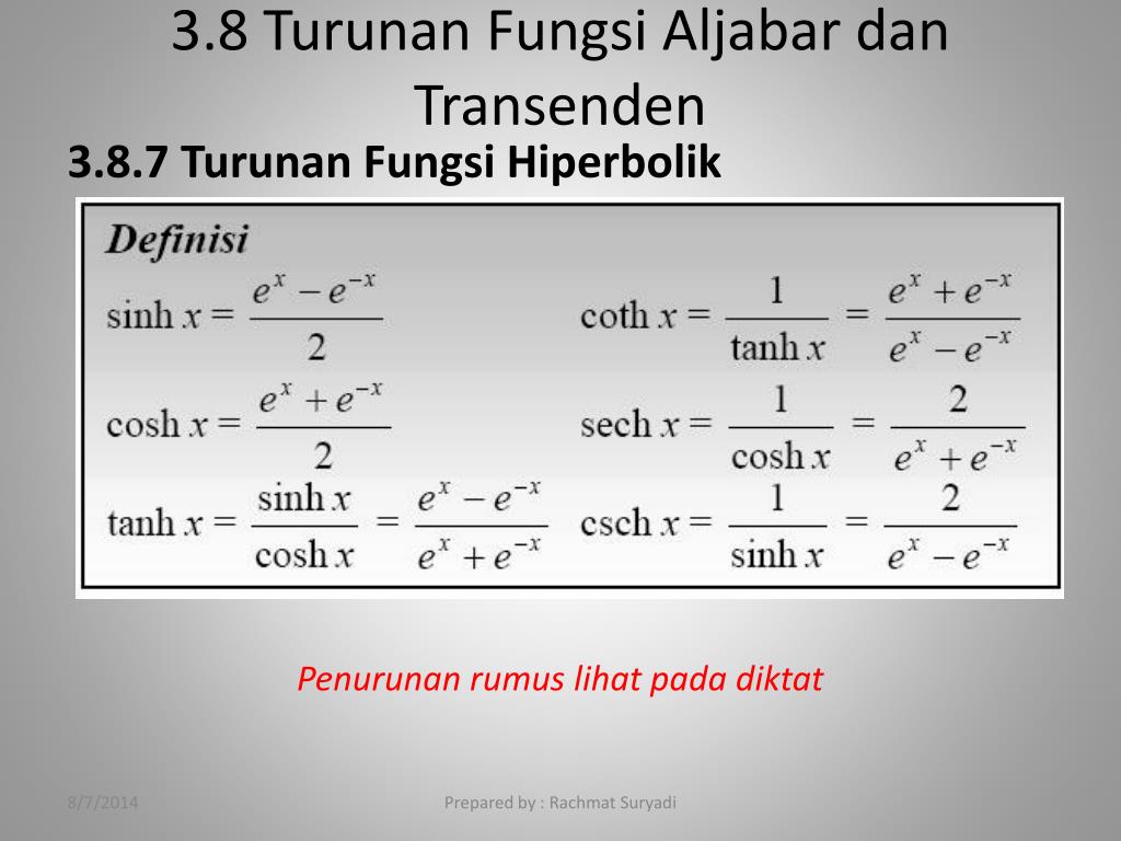 turunan fungsi invers sinus turunan fungsi invers sinus