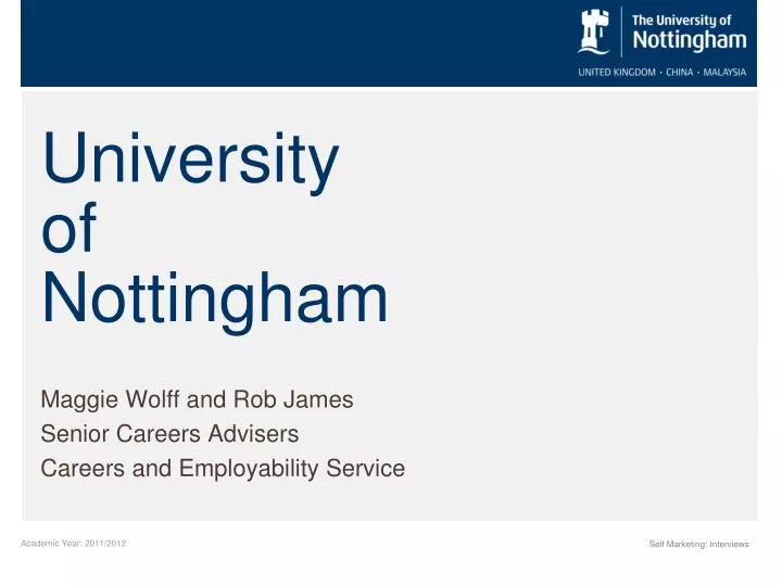 nottingham trent university presentation template