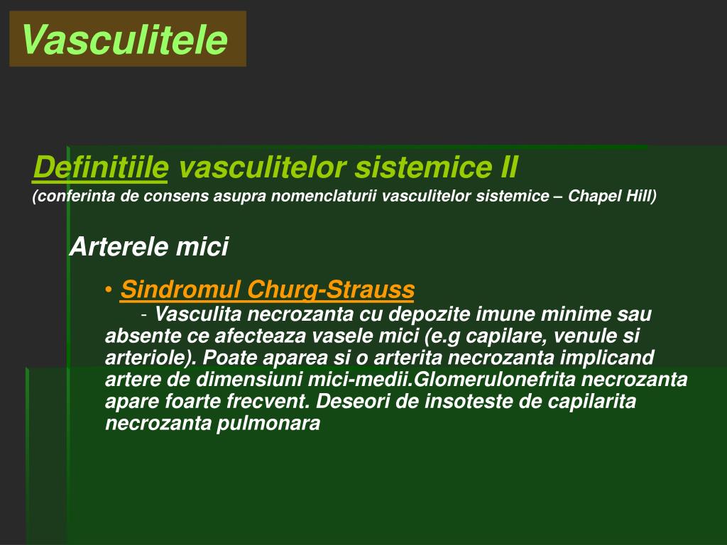 PPT - Vasculitele - definitie, clasificare PowerPoint Presentation, free  download - ID:2975938