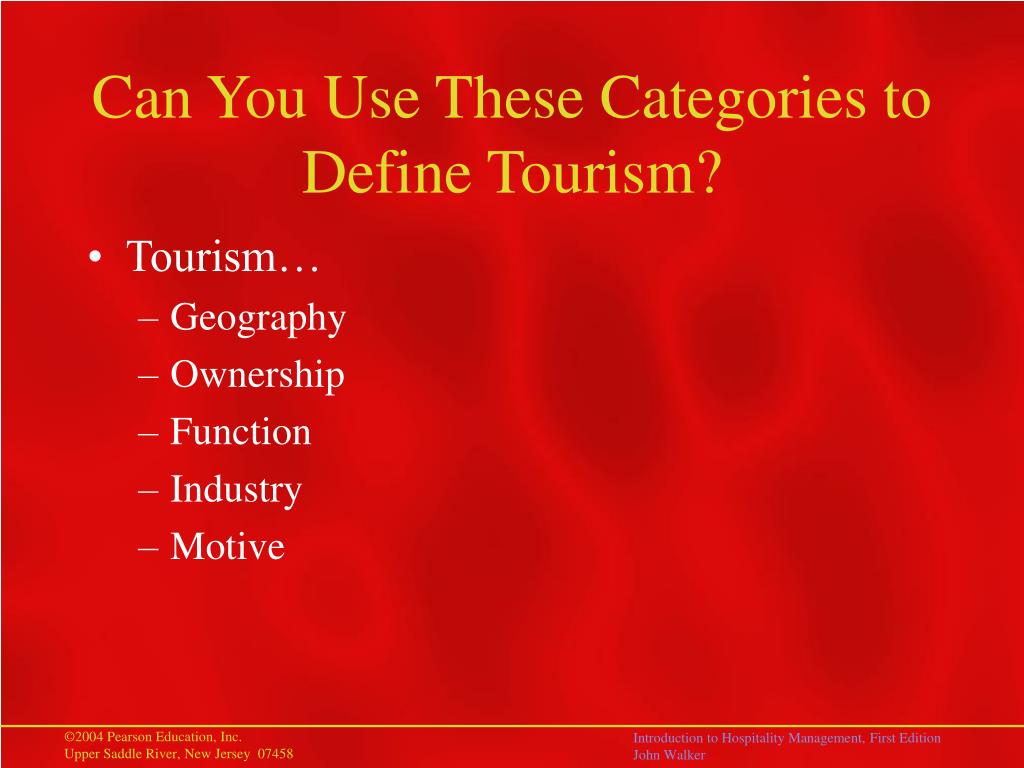 define tourism and discuss its categories
