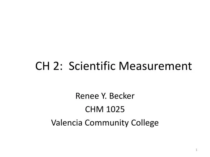 ch 2 scientific measurement n.