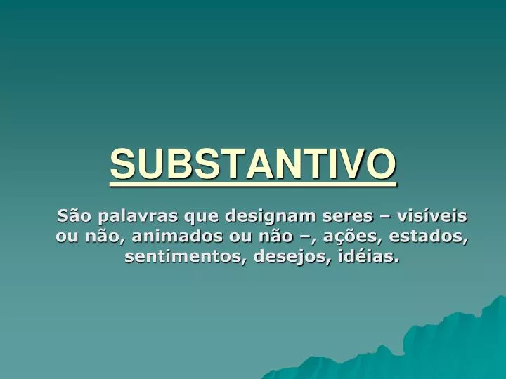 PPT - SUBSTANTIVO PowerPoint Presentation, free download - ID:2976629