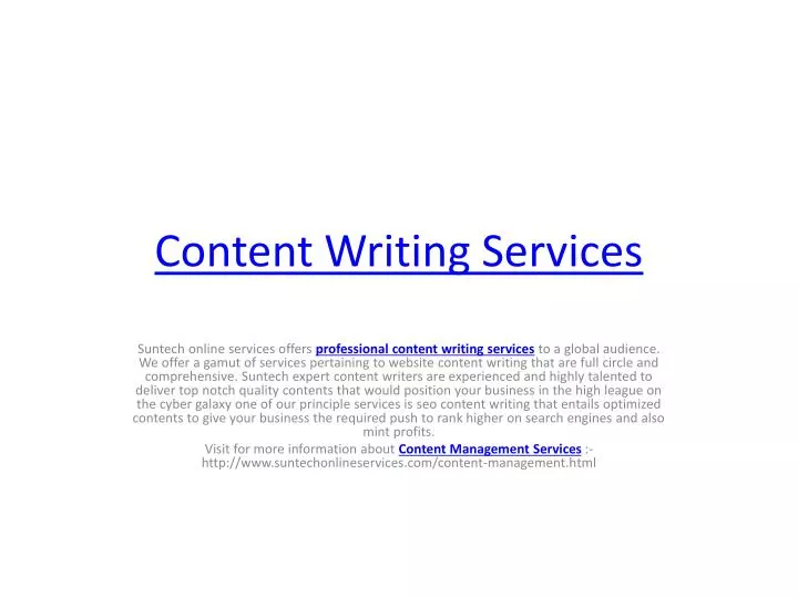 content writing services n.