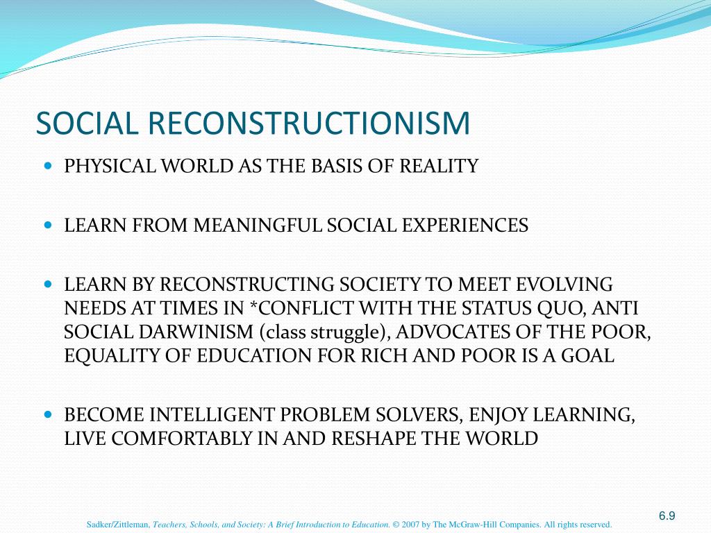ppt philosophy of education powerpoint presentation social reconstructionism